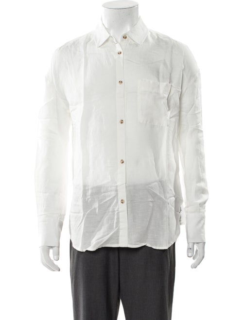 Onia Linen Long Sleeve Button-Up Top