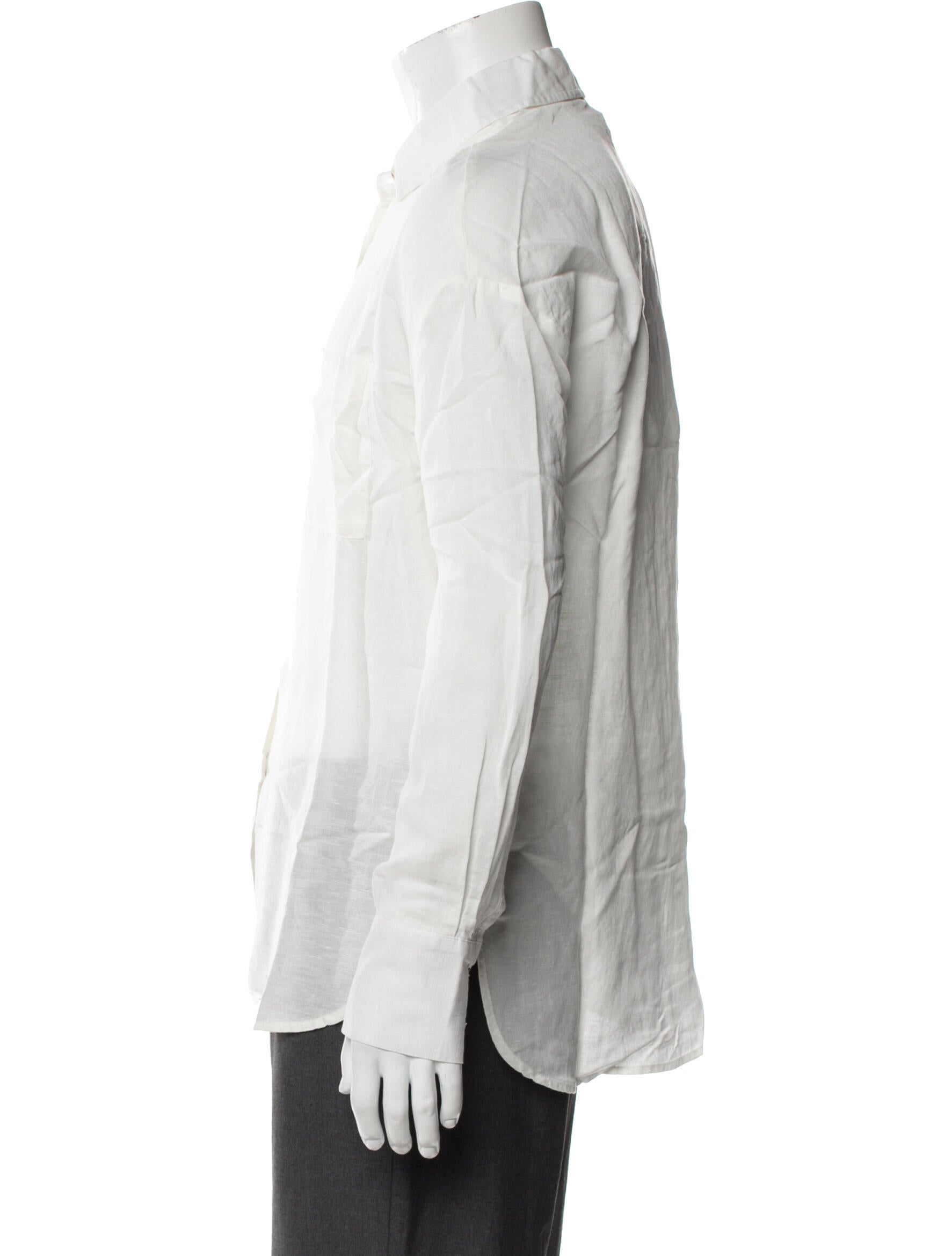 Onia Linen Long Sleeve Button-Up Top