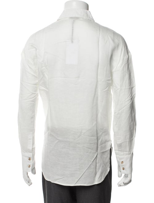 Onia Linen Long Sleeve Button-Up Top