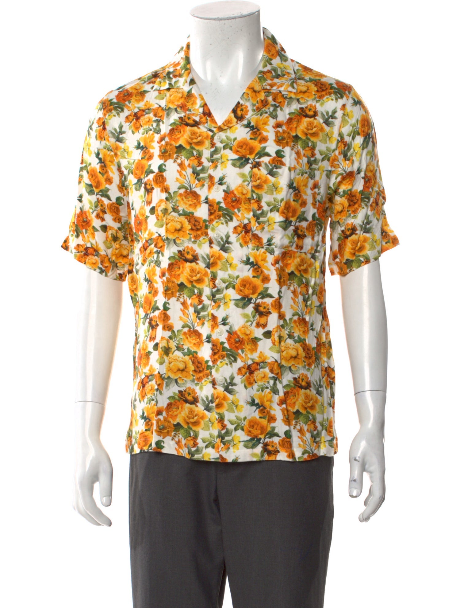 Onia Floral Print Short Sleeve Shirt