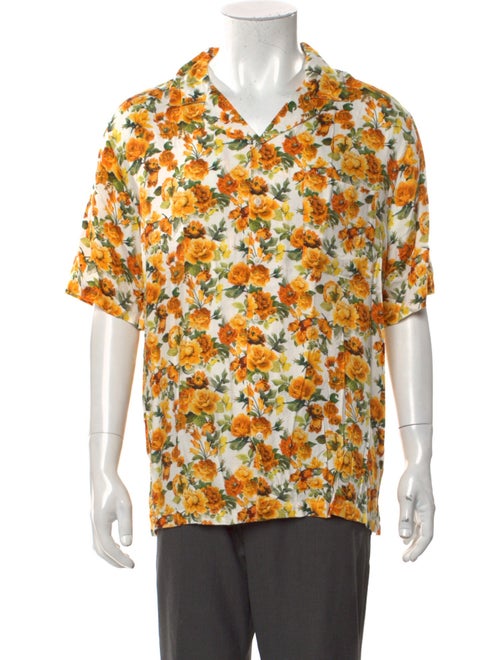 Onia Floral Print Short Sleeve Shirt