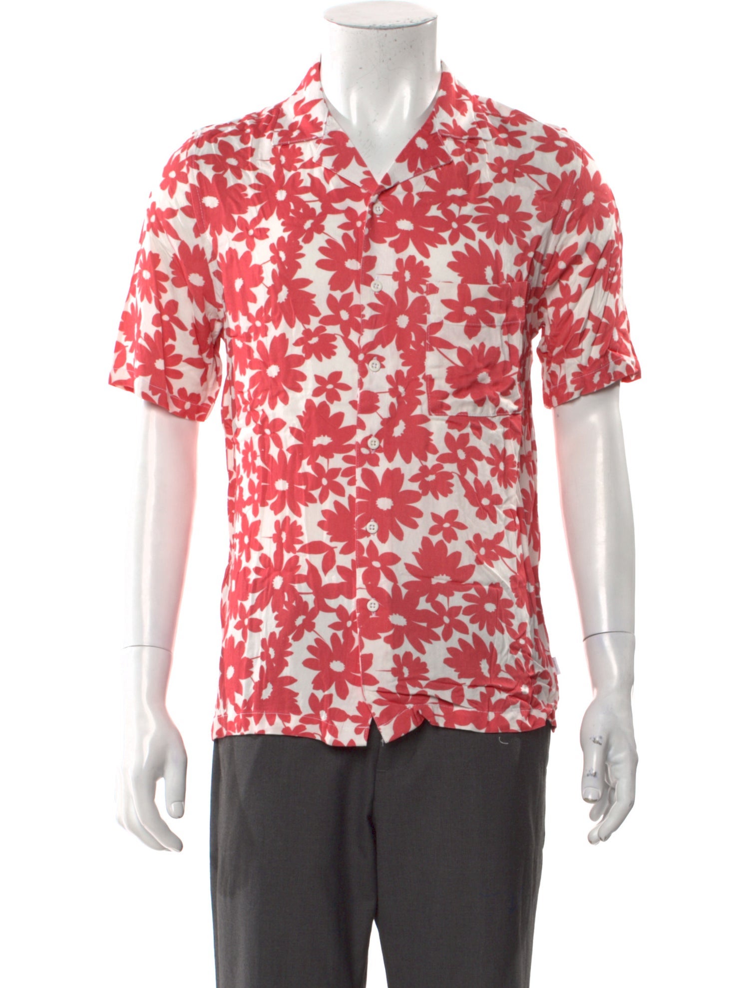 Onia Floral Print Short Sleeve Shirt