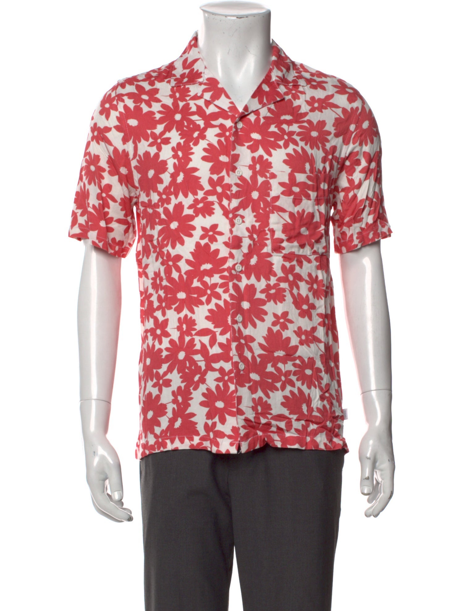 Onia Floral Print Short Sleeve Shirt