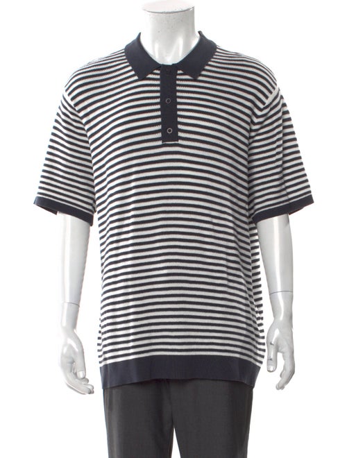 Onia Striped Collar Polo Sweater