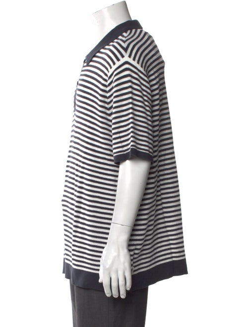Onia Striped Collar Polo Sweater