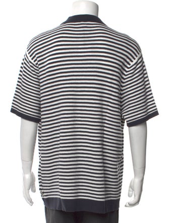 Onia Striped Collar Polo Sweater