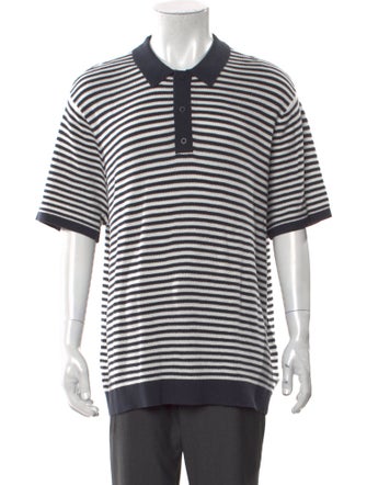 Onia Striped Collar Polo Sweater