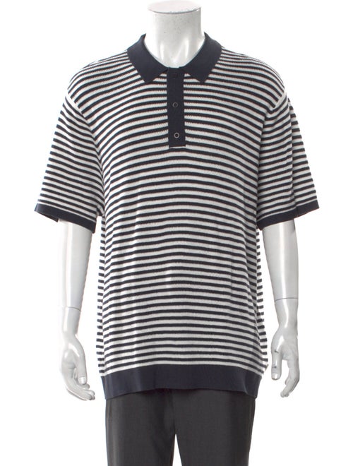 Onia Striped Collar Polo Sweater
