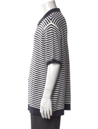 Onia Striped Collar Polo Sweater