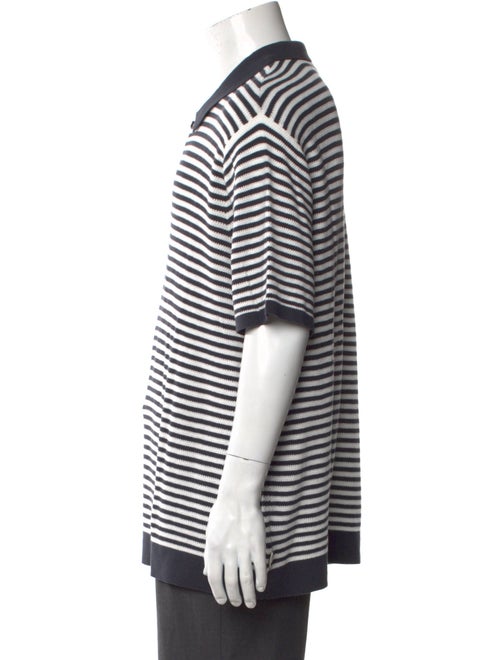 Onia Striped Collar Polo Sweater