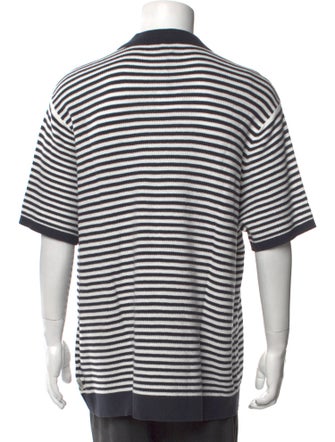 Onia Striped Collar Polo Sweater