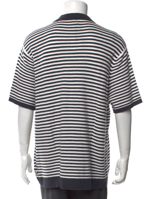 Onia Striped Collar Polo Sweater