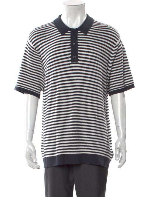 Onia Striped Collar Polo Sweater