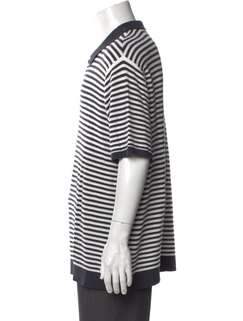 Onia Striped Collar Polo Sweater