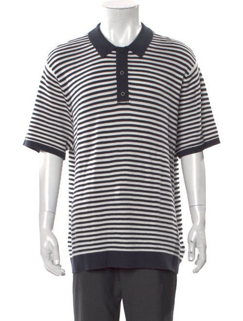 Onia Striped Collar Polo Sweater