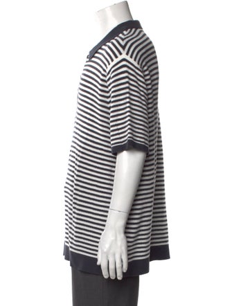 Onia Striped Collar Polo Sweater