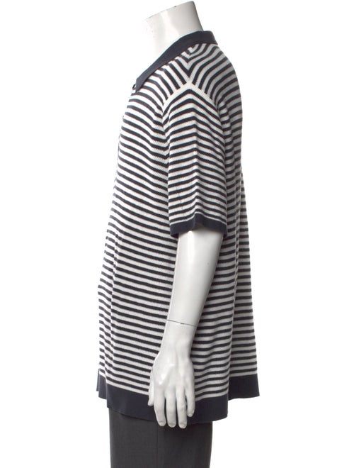 Onia Striped Collar Polo Sweater