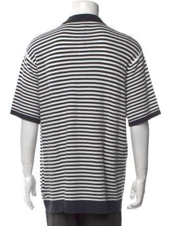 Onia Striped Collar Polo Sweater