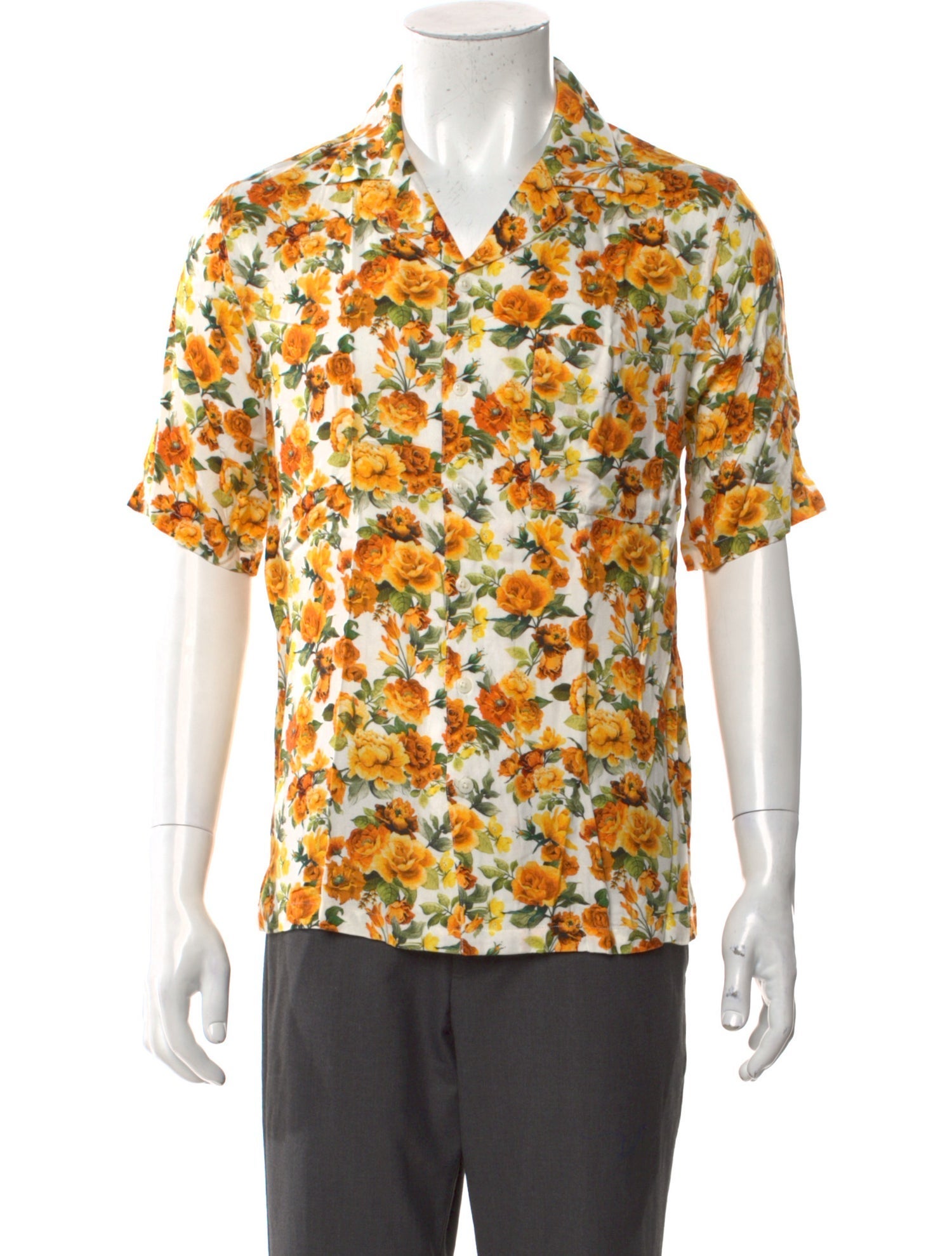 Onia Floral Print Short Sleeve Shirt