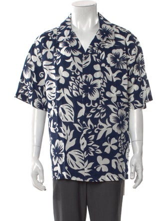 Onia Floral Print Short Sleeve Shirt
