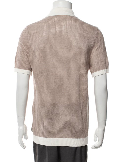 Onia Linen Colorblock Pattern Cardigan