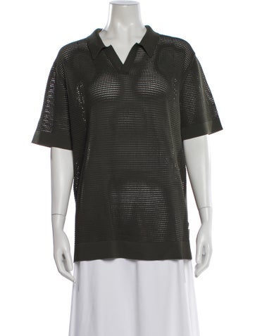 Pre-owned Onia V-neck Sweater In Green