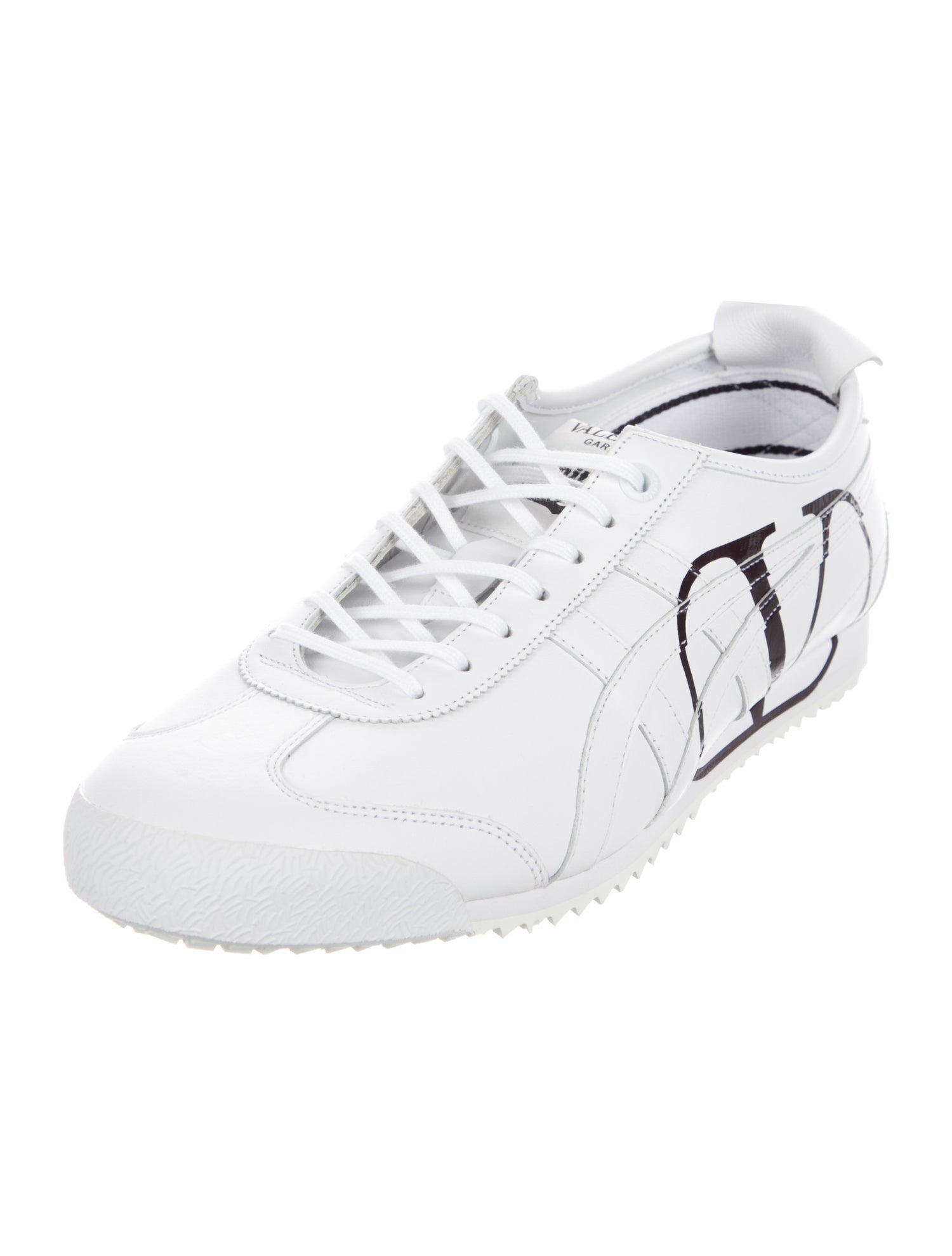 Valentino x Onitsuka Tiger Leather Graphic Print Sneakers