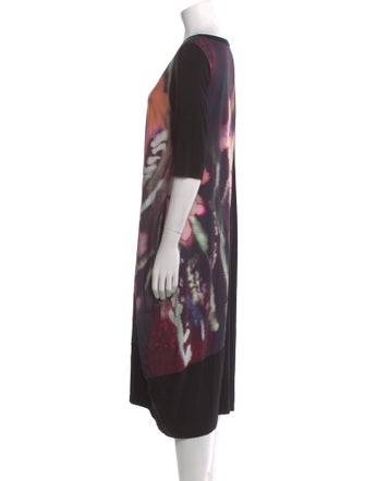 Ozai N Ku Tie-Dye Print Midi Length Dress
