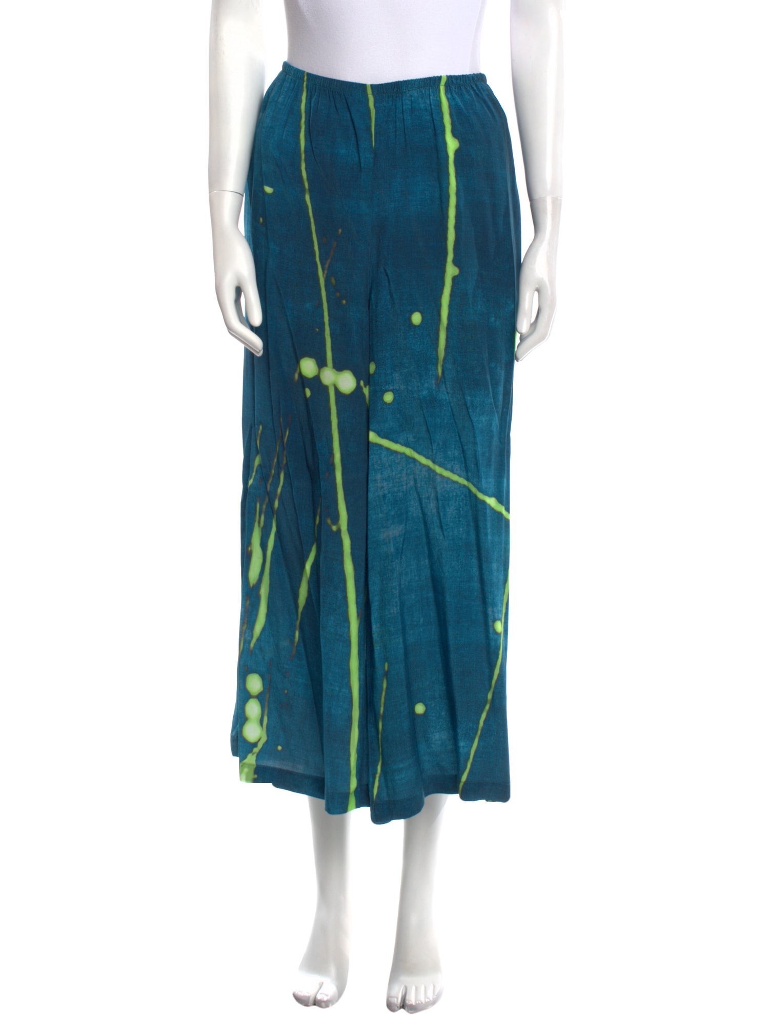 Ozai N Ku Tie-Dye Print Wide Leg Pants