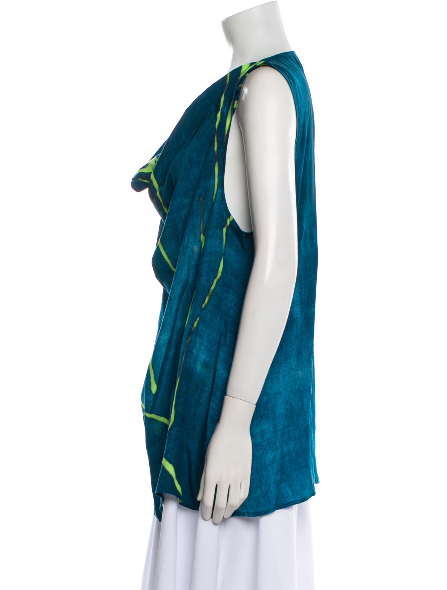 Ozai N Ku Printed Cowl Neck Tunic