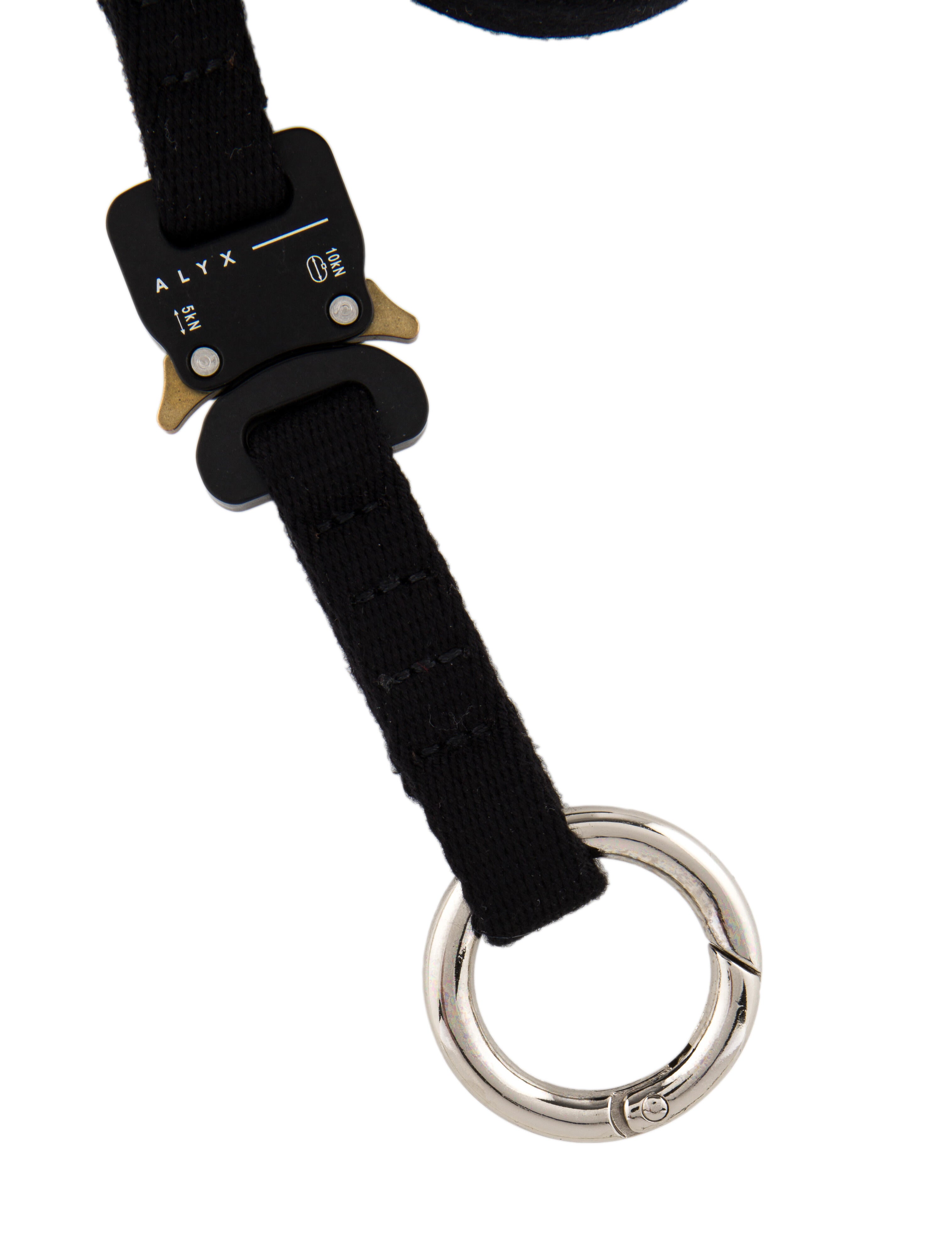 1017 Alyx 9SM 9SM Lanyard Woven Keychain - Black Keychains