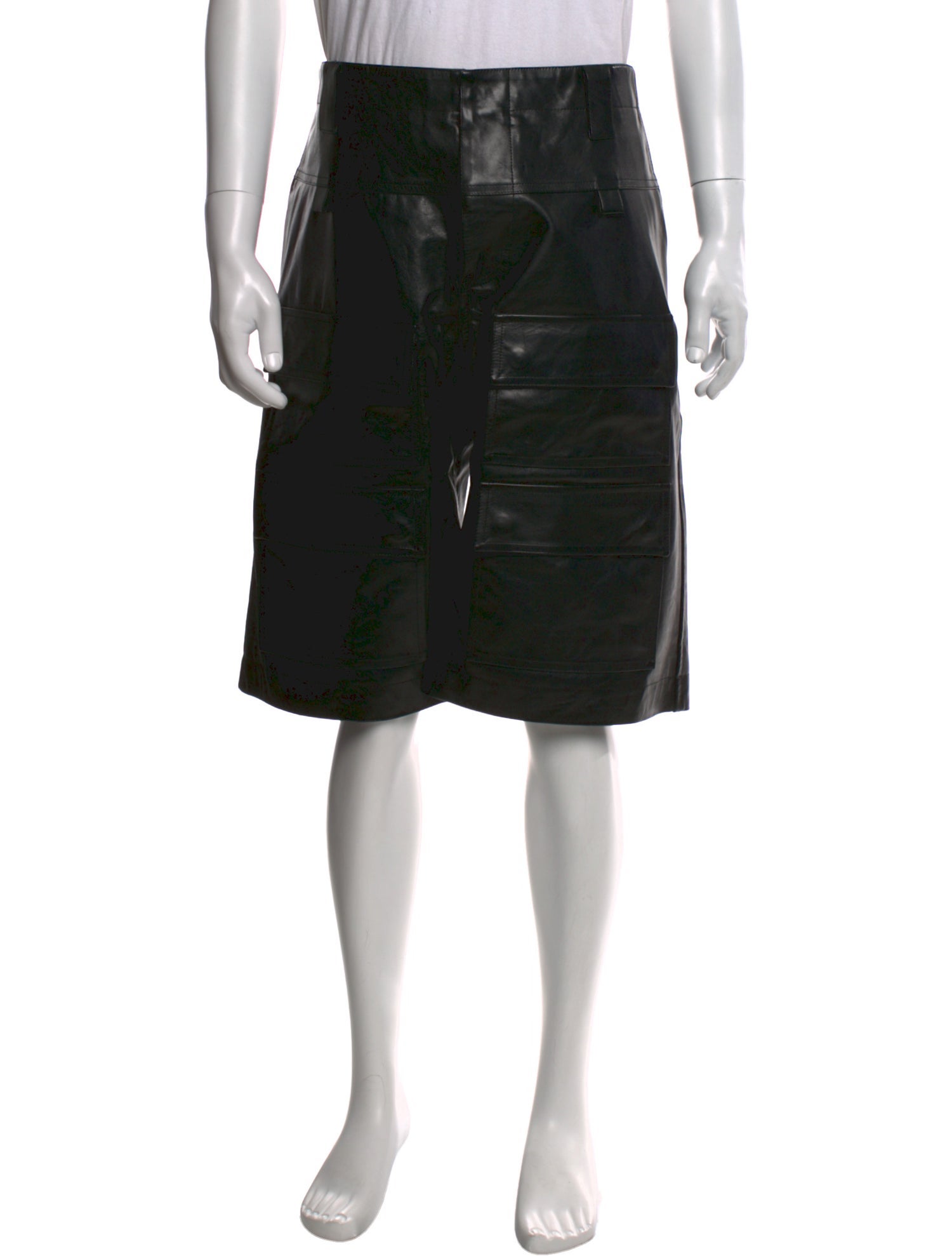 1017 Alyx 9SM Calf Leather Flat Front Shorts