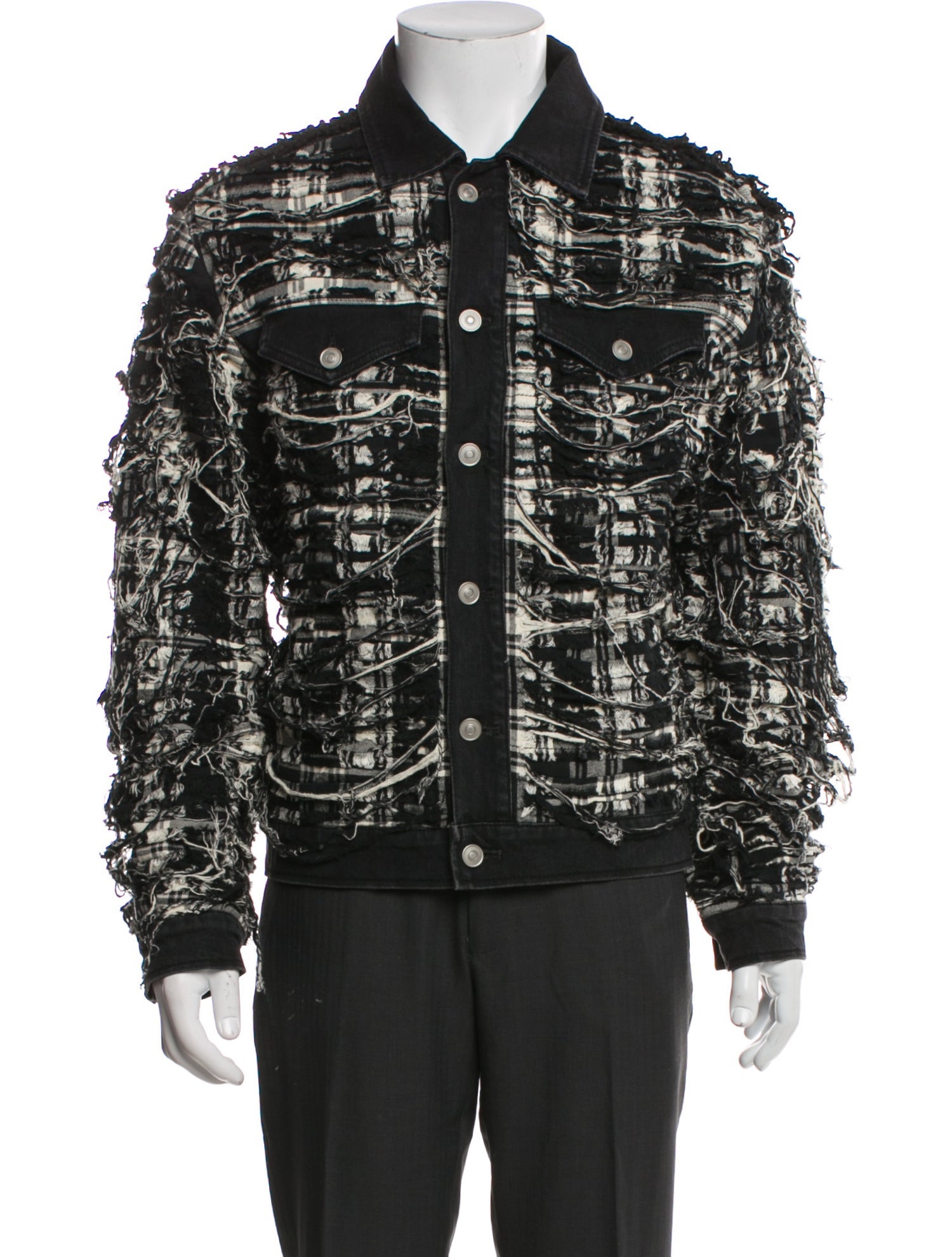 1017 Alyx 9SM Plaid Print Trucker Jacket