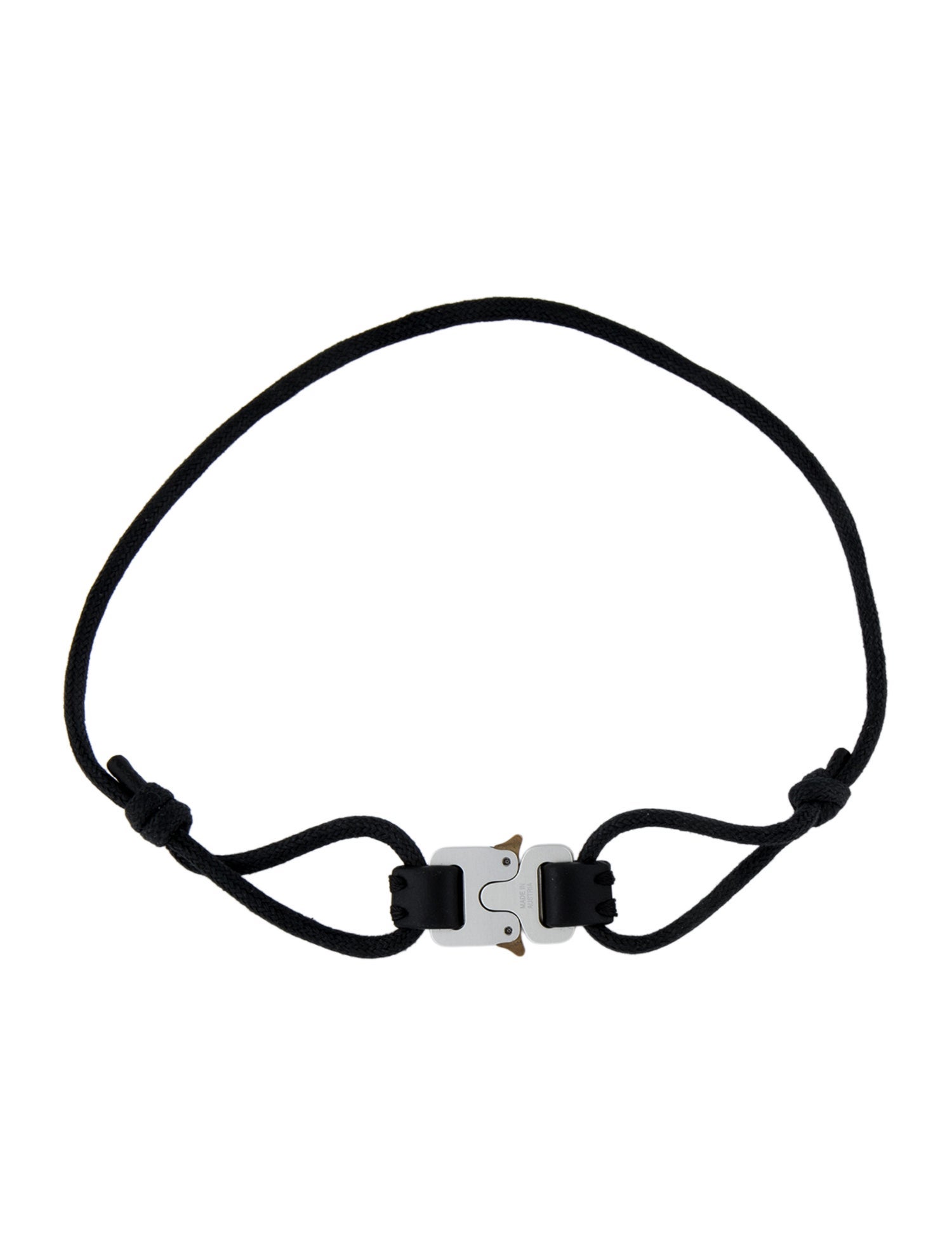 1017 Alyx 9SM Leather & Cord Micro Buckle Choker Necklace