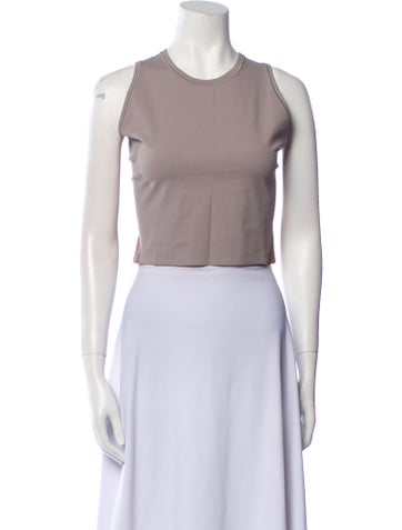 On Tops Crew Neck Sleeveless Crop Top XL