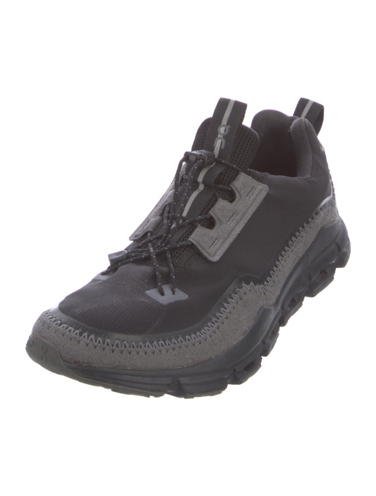 On Colorblock Pattern Whipstitch Trim Athletic Sneakers