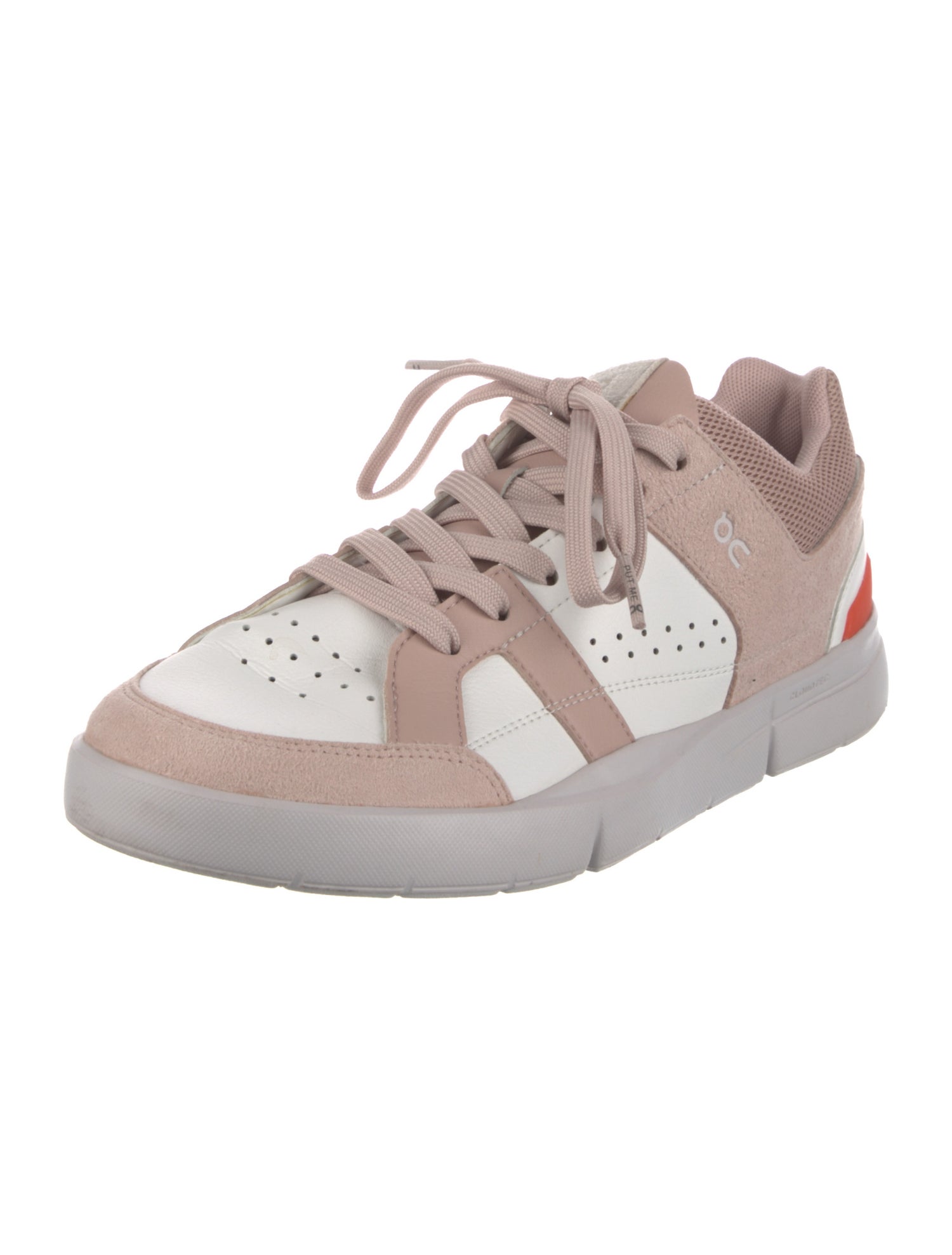 On Leather Colorblock Pattern Sneakers
