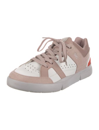 On Leather Colorblock Pattern Sneakers