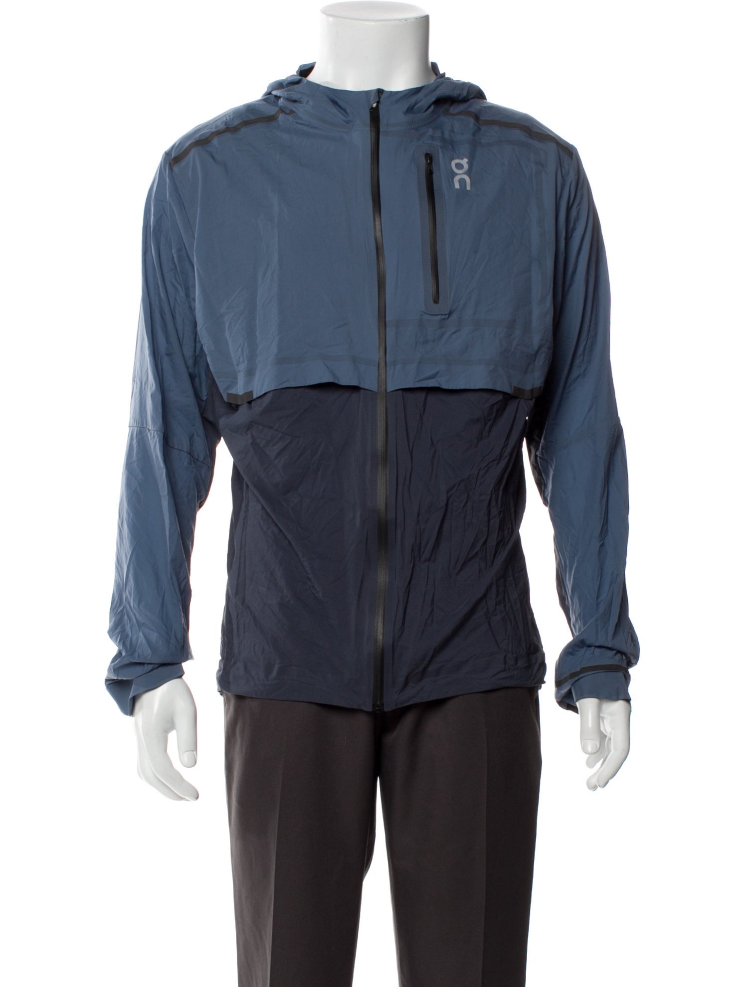 On Colorblock Pattern Windbreaker