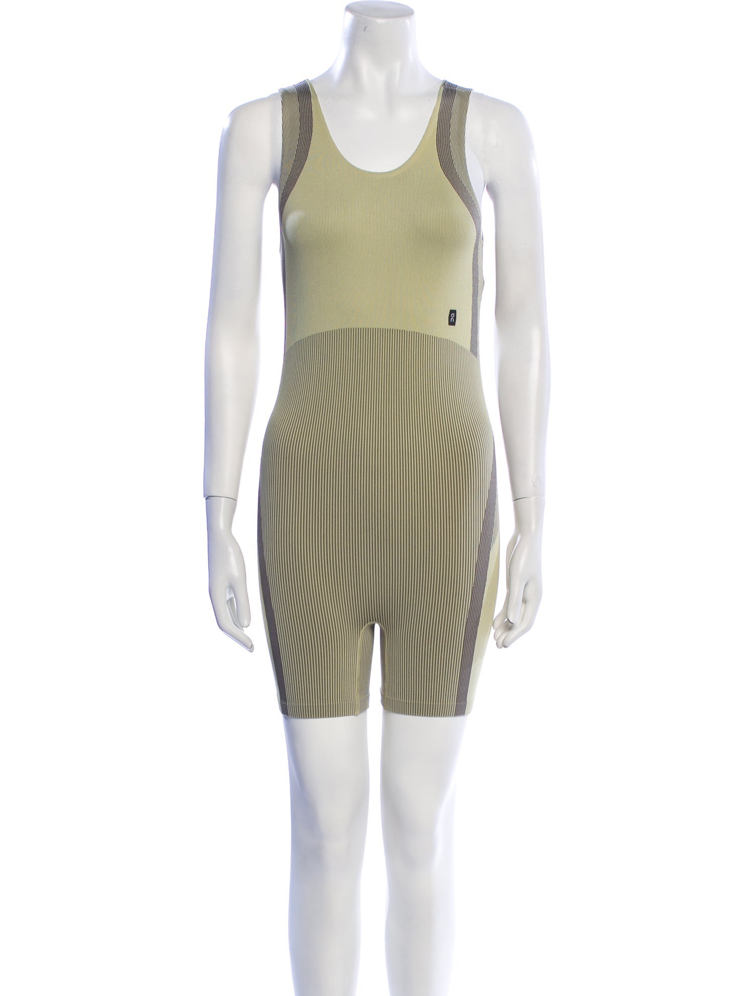 On Striped Scoop Neck Romper