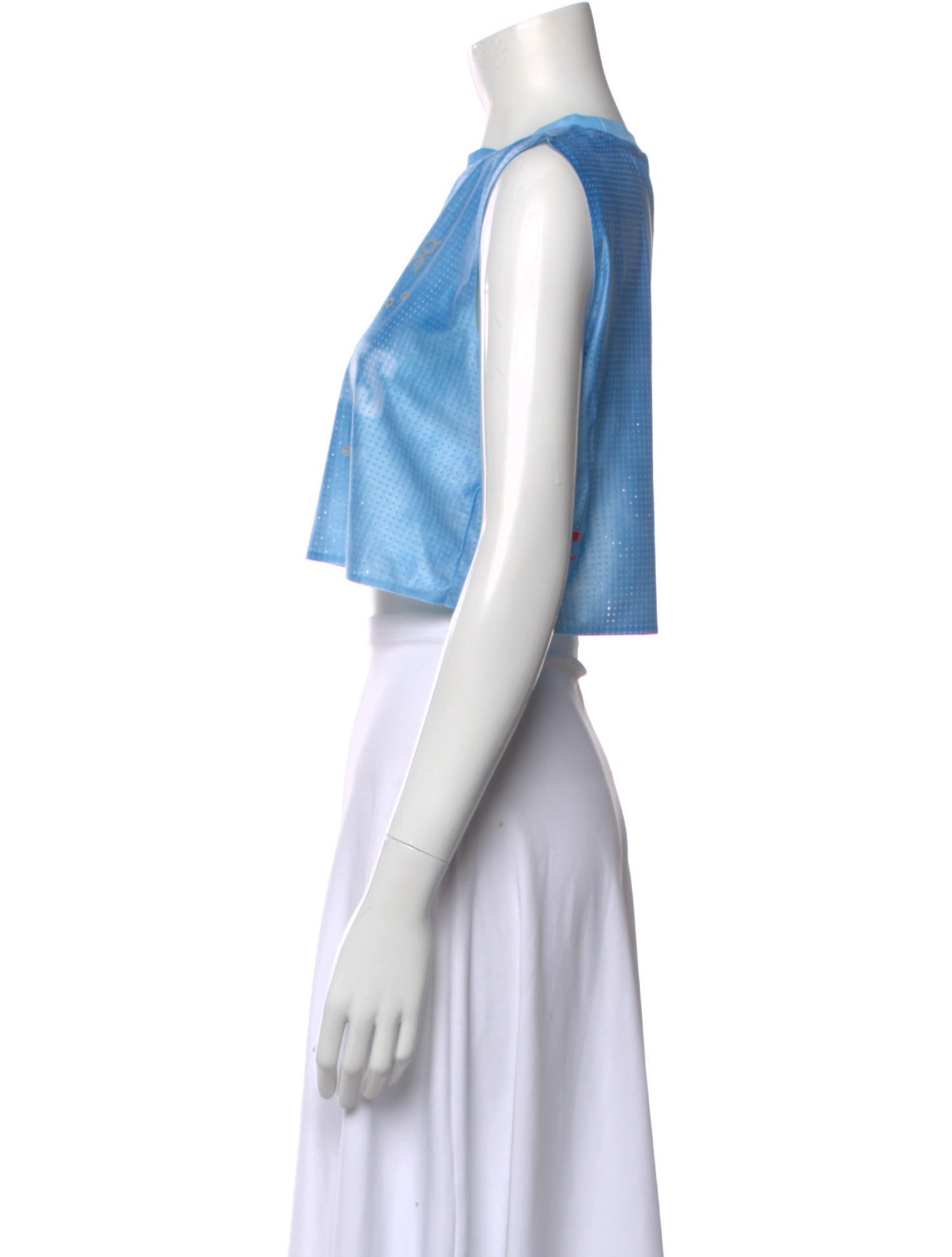 On Graphic Print Crew Neck Crop Top