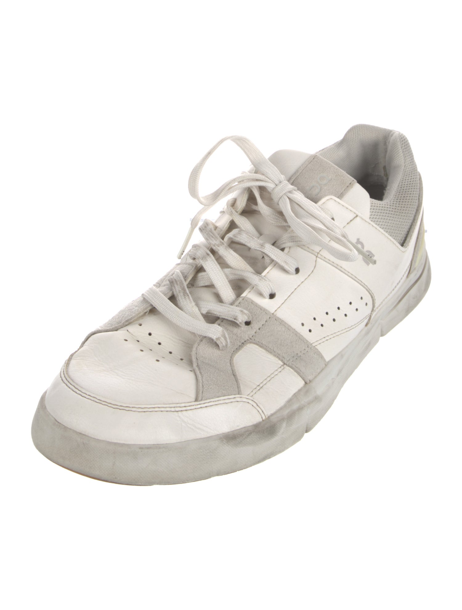 On Leather Colorblock Pattern Sneakers