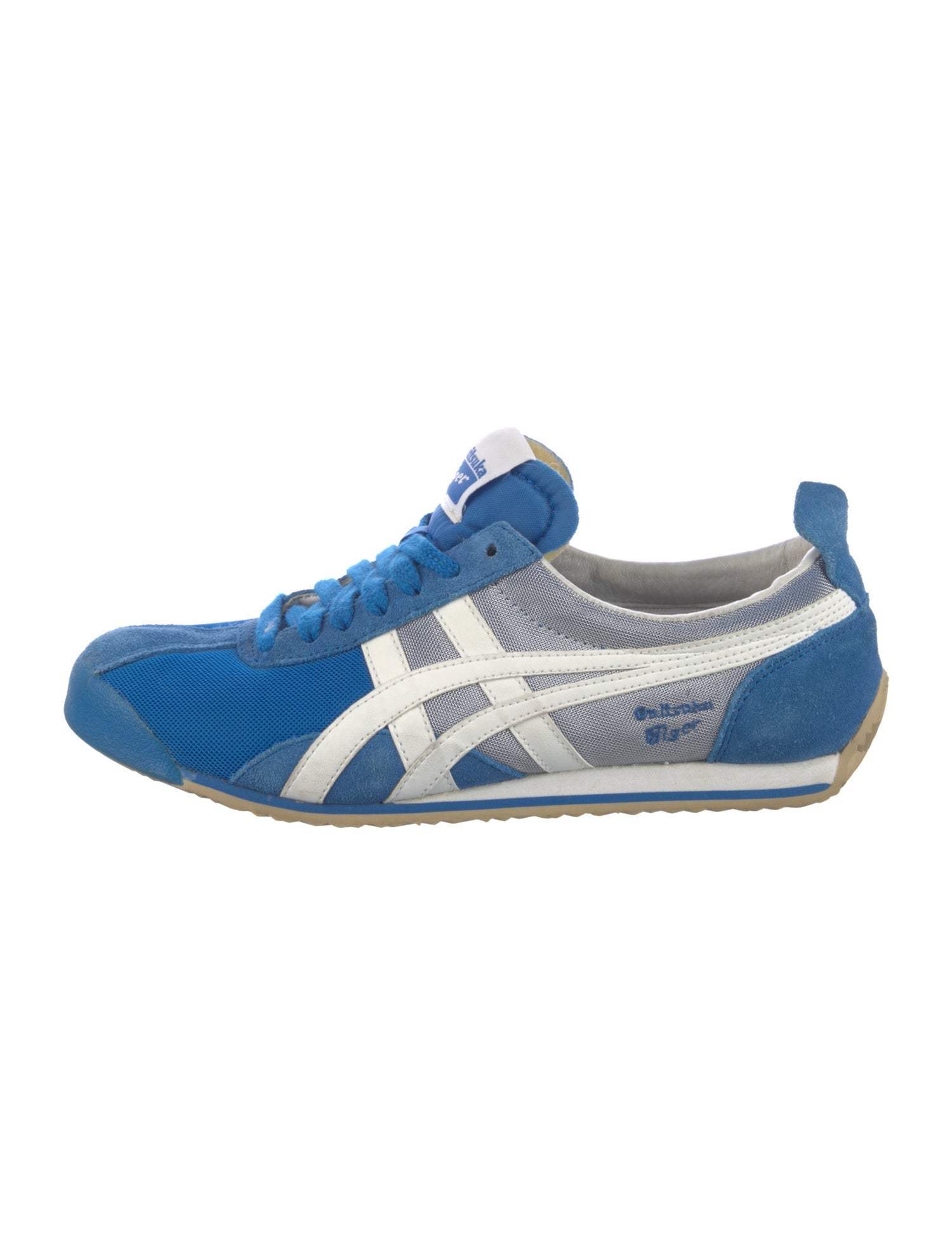 Onitsuka Tiger Suede Colorblock Pattern Athletic Sneakers