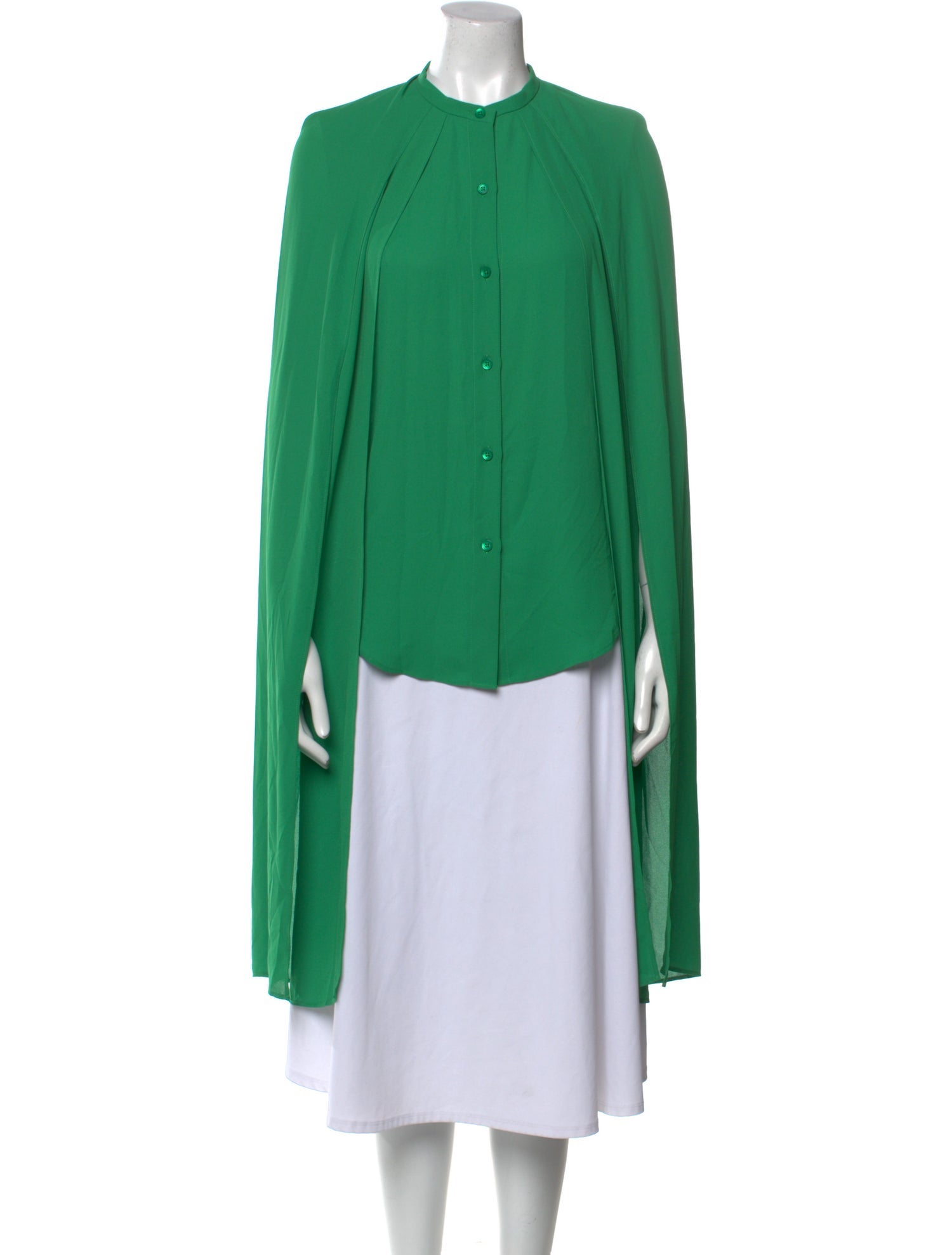 Onitsuka Tiger Mock Neck Long Sleeve Button-Up Top