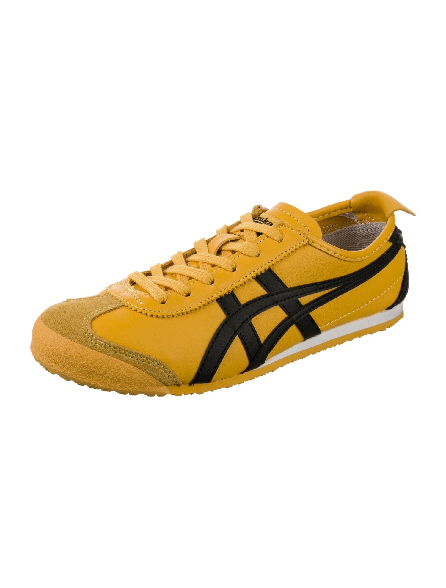 Onitsuka Tiger Leather Colorblock Pattern Sneakers