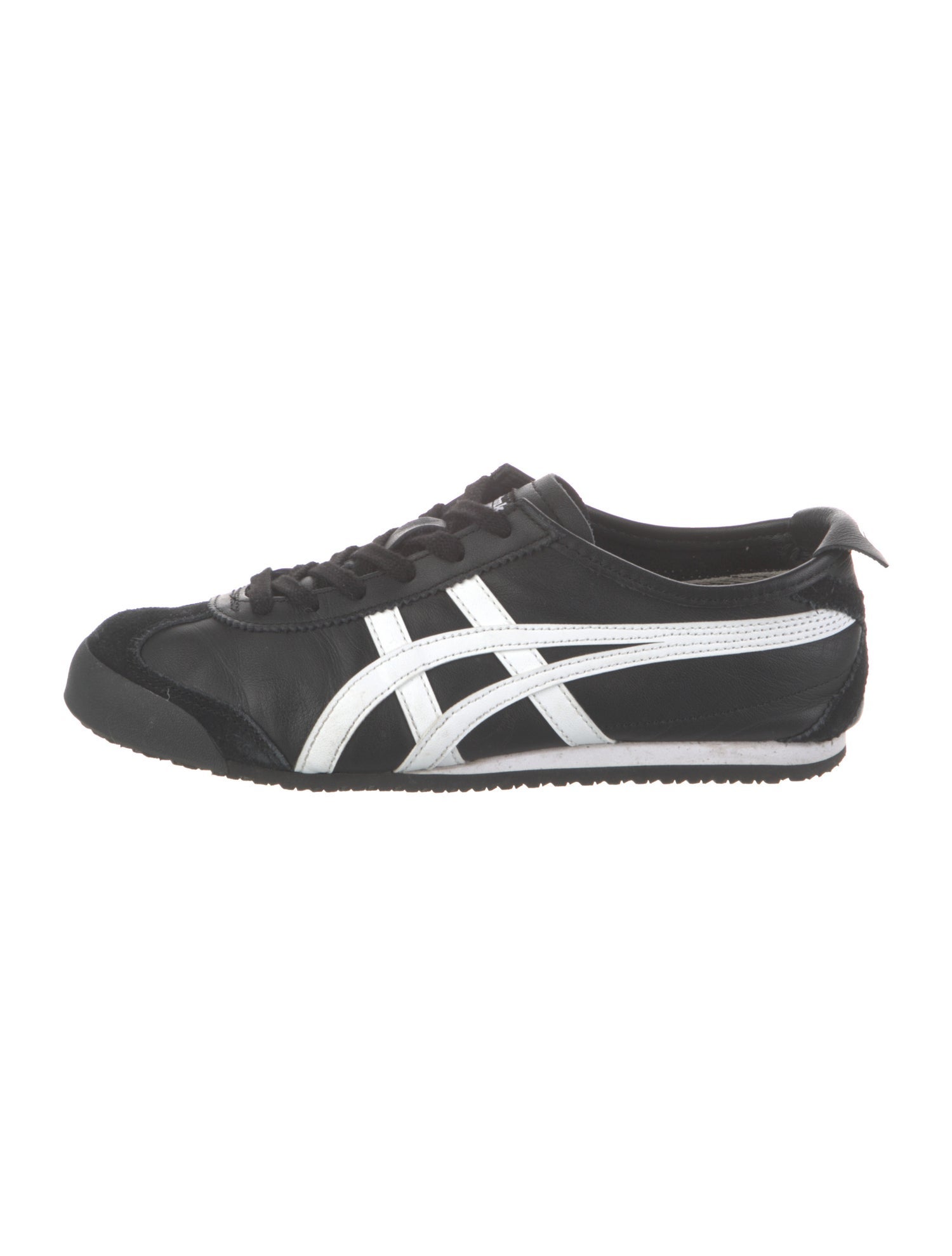 Onitsuka Tiger Leather Colorblock Pattern Sneakers
