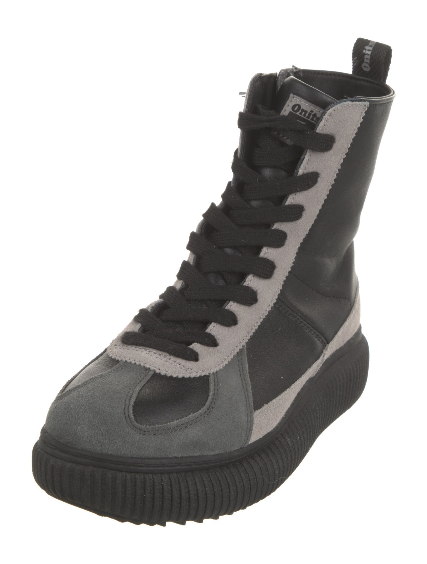 Onitsuka Tiger Leather Printed Combat Boots