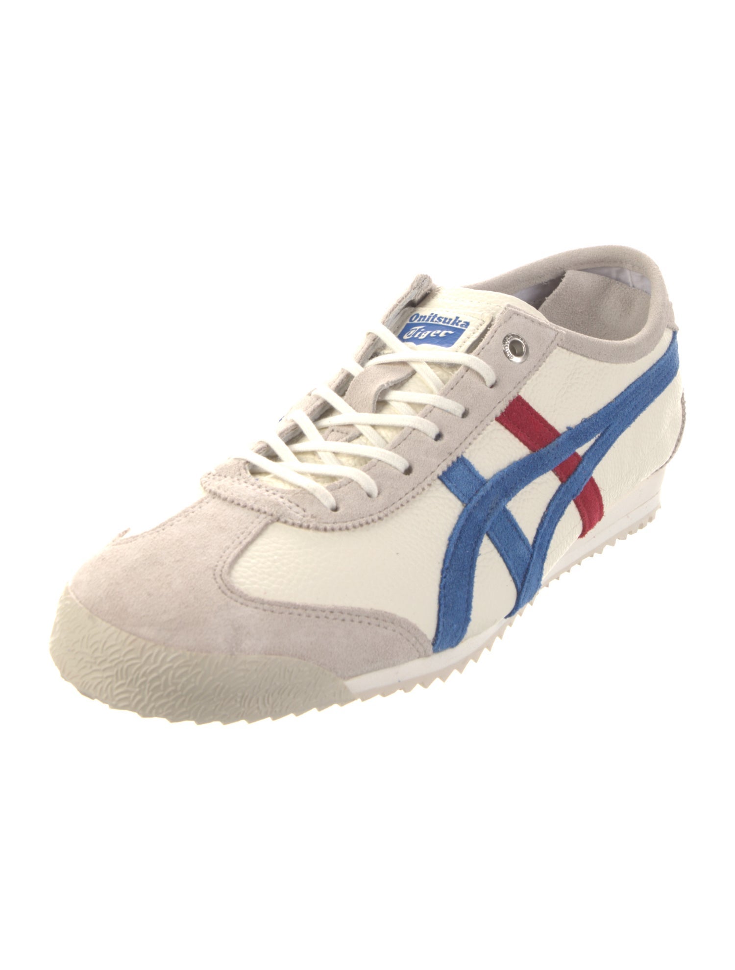 Onitsuka Tiger Leather Colorblock Pattern Sneakers