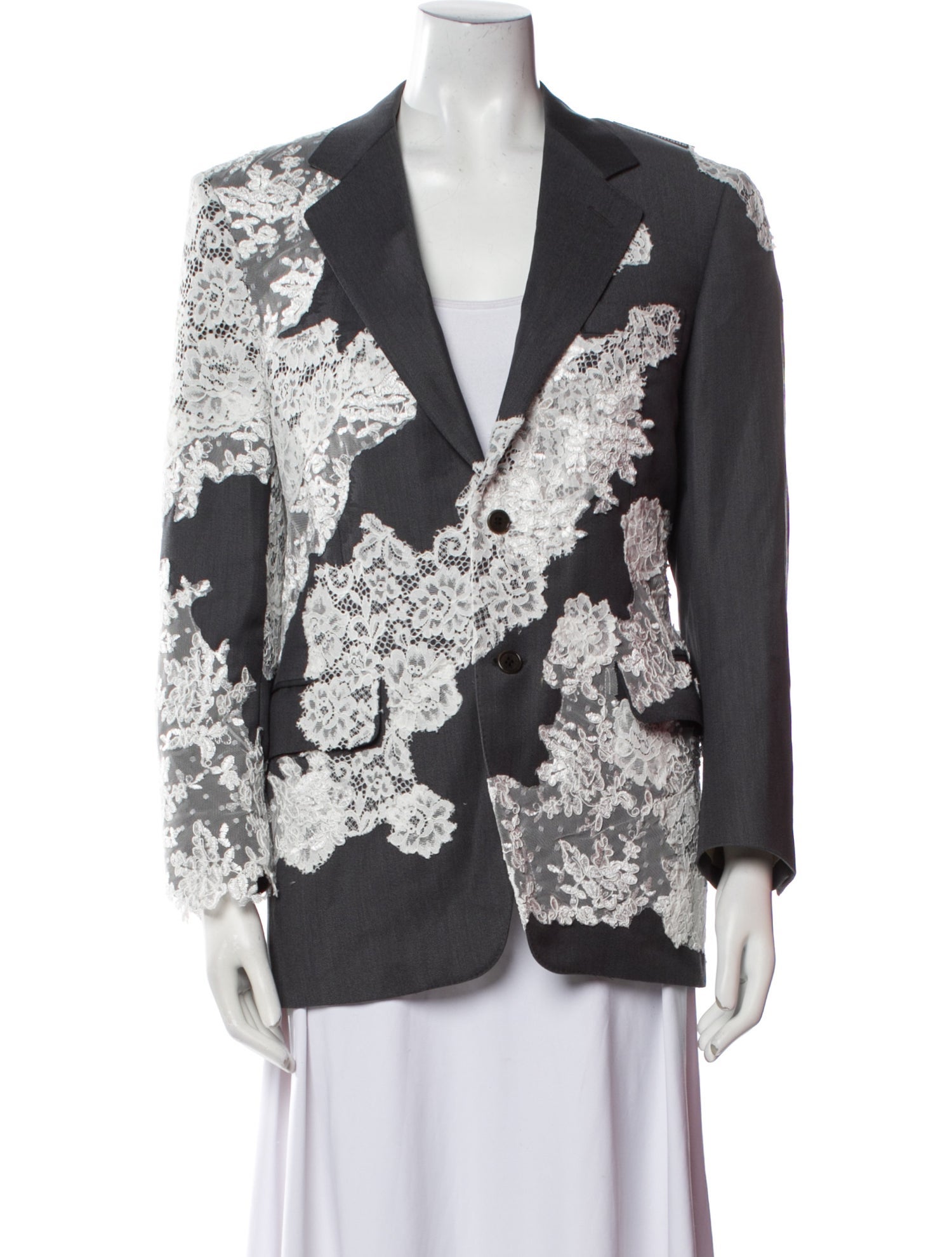 1/OFF Virgin Wool Floral Print Blazer