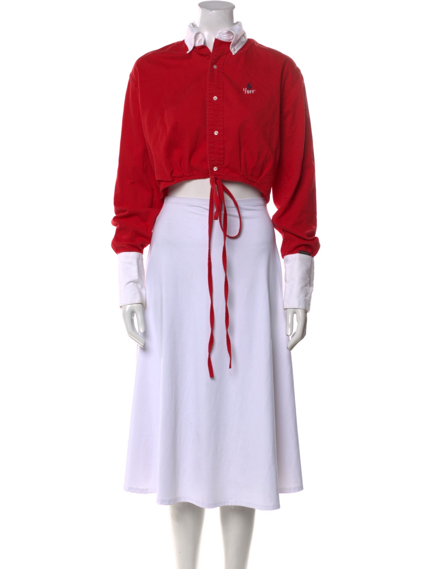 1/OFF Mock Neck Long Sleeve Sweatshirt